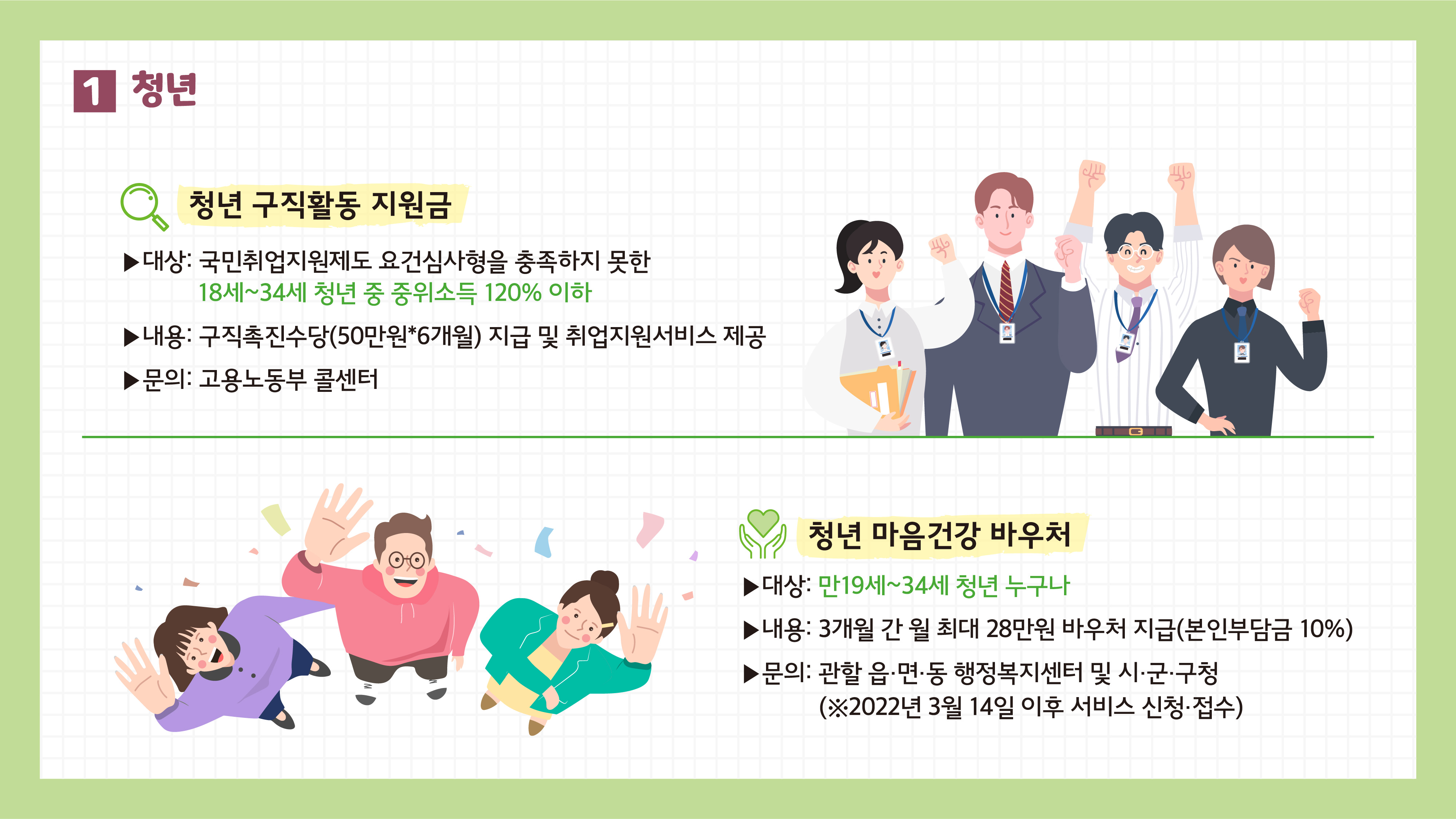 화성시사회복지재단 달라지는 복지제도 카드뉴스2탄(청년, 노인)